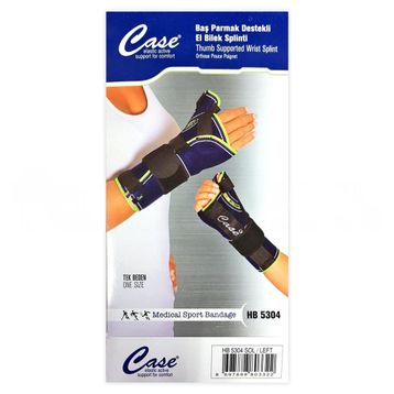 Case HB5304 Sol Başparmak Destekli El Bilek Splinti