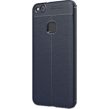 CaseStreet Huawei Honor 8 Lite Niss Deri Görünümlü Nano Ekran Koruyucu Lacivert Silikon Cep Telefonu Kılıf