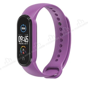 CaseStreet Xiaomi Mi Band 5 Mor Silikon Kordon