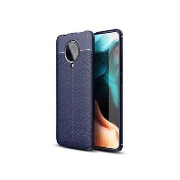 CaseStreet Xiaomi Redmi K30 Niss Deri Görünümlü Kırmızı Silikon Cep Telefonu Kılıf