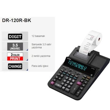 Casio DR-T120 Şeritli Hesap Makinesi