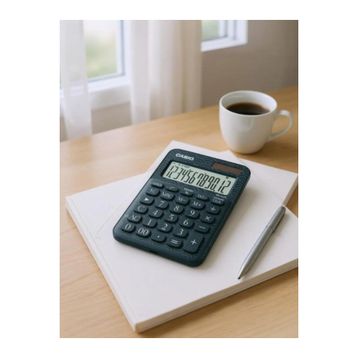 Casio MS-20UC-JBU 12 Hane Lacivert Desenli Masa Üstü Hesap Makinesi