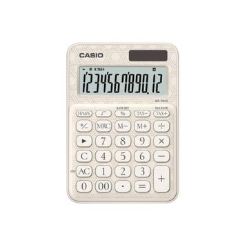 Casio MS-20UC-JWE 12 Hane Beyaz Desenli Masa Üstü Hesap Makinesi