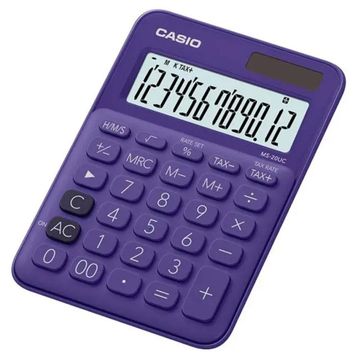 Casio MS-20UC-PL Mor 12 Haneli Masaüstü Hesap Makinesi
