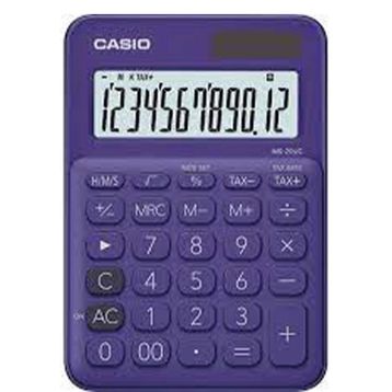 Casio MS-20UC-PL Mor Masaüstü Temel Hesap Makinesi