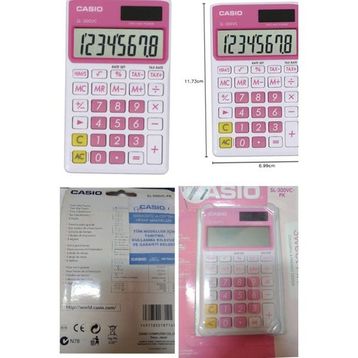 Casio SL-300VC-GN Pembe Cep Tip Hesap Makinesi