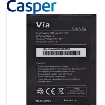 Casper Via V6X 2820mAh Batarya Pil