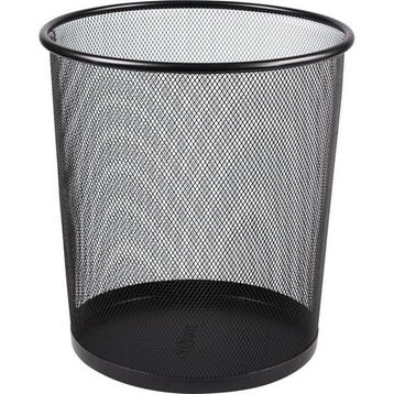 Cassa 10 lt Siyah Renk Metal Delikli Çöp Kovası