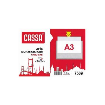 Cassa 7509 Şeffaf A3 297x420 mm Tabela Poşeti Afiş Muhafaza Kabı