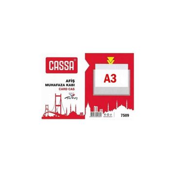 Cassa 7509 Şeffaf A3 297x420 mm Tabela Poşeti Afiş Muhafaza Kabı
