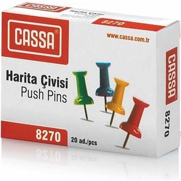 Cassa 8270 Renkli 5 Kutu Harita Çivisi