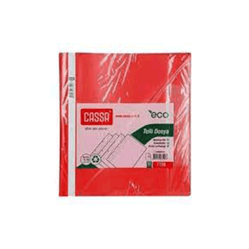 Cassa Kırmızı 50'li Plastik Telli Dosya