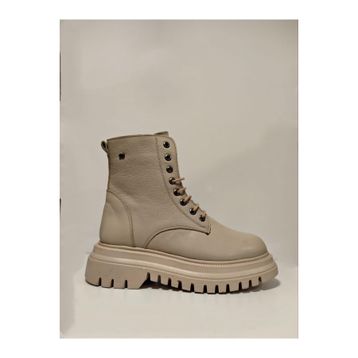 Castle Black 27400-1 Bej Kadın Hakiki Deri Bot