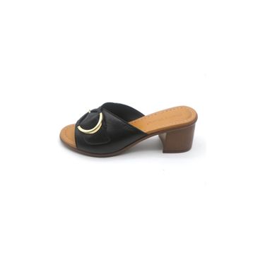 Castle Black 4576-1 Bej Kadın Deri Terlik