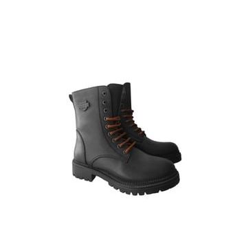 Castle Black 90006-1 Siyah Hakikki Deri Kadın Bot
