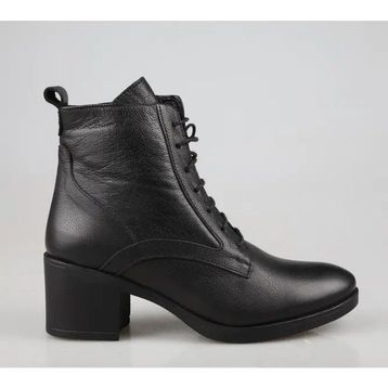 Castle Black 92161 Siyah Hakiki Deri Kadın Bot