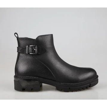 Castle Black 92538 Siyah Hakiki Deri Kadın Bot