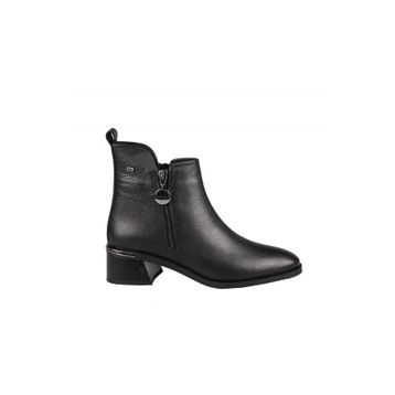 Castle Black 9780 Siyah Hakiki Deri Kadın Bot