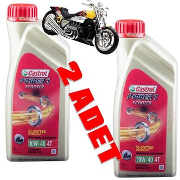 Castrol Power 1 Scooter 4T 10W40 - 1 lt 2'li Motorsiklet Motor Yağı