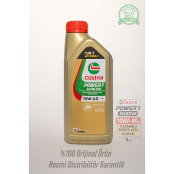 Castrol Power 1 Scooter 4T 10W40 1 lt Motorsiklet Yağı
