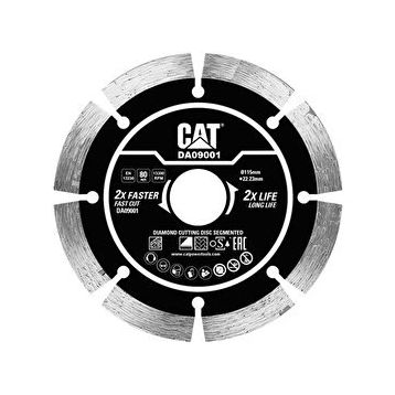 Cat DA09001 115 mm Profesyonel Beton, Tuğla, Parke Taşı Elmas Kesme Diski (Soketli, Aralıklı Kenar)