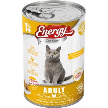 Cat Food Energy Tavuklu Yetişkin Konserve Islak 400 gr Kedi Maması