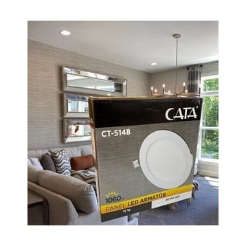 CATA 15W Beyaz Yuvarlak Led Panel Armatür