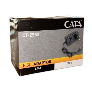 Cata CT-2552 3.5 Amper Siyah Fişli Adaptör