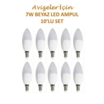 Cata CT 4079 10 Adet Günışığı 3200k 7W Buji Led Ampul