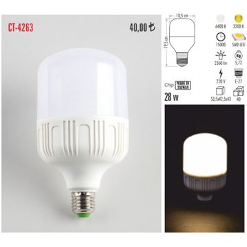 Cata CT-4263 28w E27 2360lm Led Beyaz Ampul