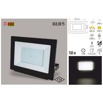 Cata CT-4662 150W Beyaz Led Projektör