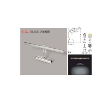 Cata CT-5212 Beyaz Işık Kuğu Resim Banyo Aplik