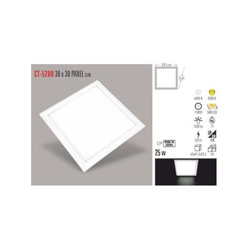 Cata CT-5280 25W 30x30 Sıva Altı Slim 3200K Sarı Led Panel