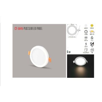 Cata CT-5645 6W 3200K Plus LED Panel Armatür