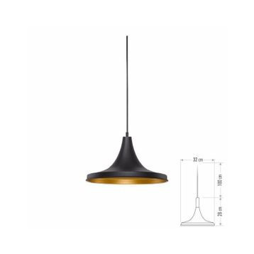 Cata CT-8213 E27 32 cm Siyah Gold Sarkıt Armatür