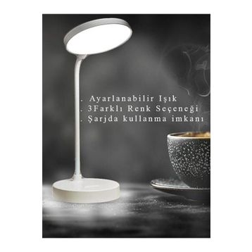 Cata CT-8440 Berlin Beyaz Şarjlı Masa Lambası