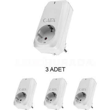 Cata CT-9186 3 Adet Tekli Kablosuz Priz