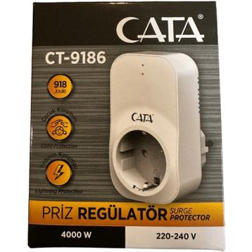 Cata CT-9186 8 Adet Akım Korumalı Tekli Topraklı Priz