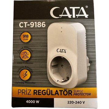 Cata CT-9186 8 Adet Akım Korumalı Tekli Topraklı Priz