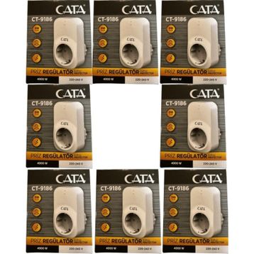 Cata CT-9186 8 Adet Akım Korumalı Tekli Topraklı Priz