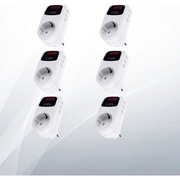 Cata CT-9187 6 Adet 150-280V-4000W Beyaz Priz Regülatörü