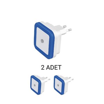 Cata CT-9500 1W 2’li Paket Mavi Fotoselli LED Gece Lambası