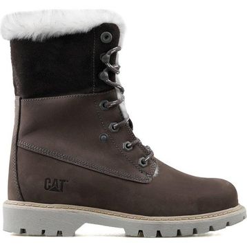 Caterpillar Utah Fur 015Z101184-14737 Dark Grey Nubuk Koyu Gri Kadın Bot