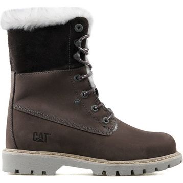 Caterpillar Utah Fur 015Z101184-14737 Dark Grey Nubuk Koyu Gri Kadın Bot
