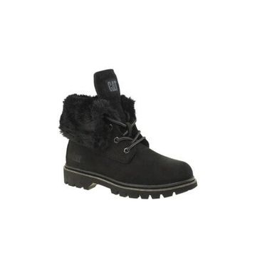 Caterpillar Utah Fur 015Z101184 Black Nubuk Siyah Kadın Bot