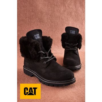 Caterpillar Utah Fur 015Z101184 Black Nubuk Siyah Kadın Bot