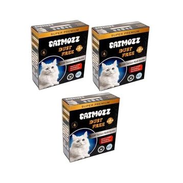 CatMozz Dust Free Süper Premium Aktif Karbon Topaklaşan Hipoalerjik İnce 3x8 lt Kedi Kumu