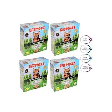 CatMozz Eco Hipoalerjenik Organik 4x10 lt Çam Peleti Kedi Kumu