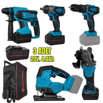 CatPower 4150 20V 4.0Ah Li-Ion 3 Akülü Kömürsüz 5'li Set