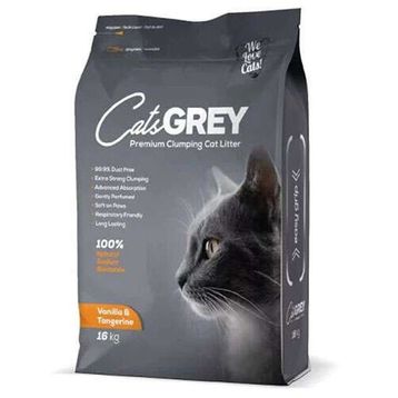 Cats Grey Vanilya Aromalı 16 kg Bentonit Topaklanan Kedi Kumu